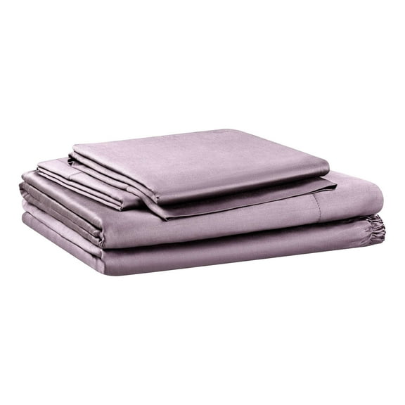 Allswell 4-Piece Soft & Silky Serenity 100% TENCEL™ Bed Sheets Set, Hazy Purple, Queen