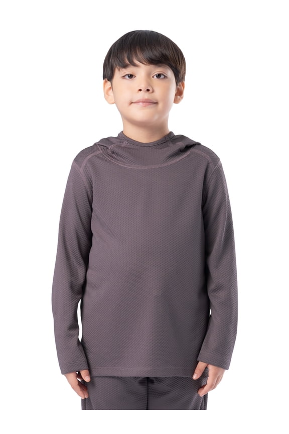 Boys Textured Hooded Pullover Sweatshirt, Sizes 4-18 & Husky