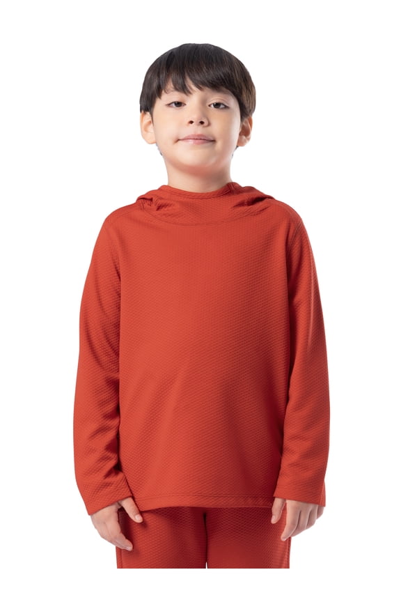Boys Textured Hooded Pullover Sweatshirt, Sizes 4-18 & Husky