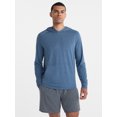 thumbnail image 1 of Athletic Works Men's Tri Blend Long Sleeve Tee Shirt with Hood, Sizes XS-4XLT, 1 of 5