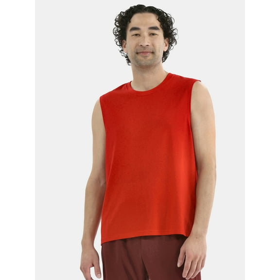 Athletic Works Men's & Big & Tall Tri-Blend Muscle Tee Shirt Tank Top, Sizes XS-4XLT