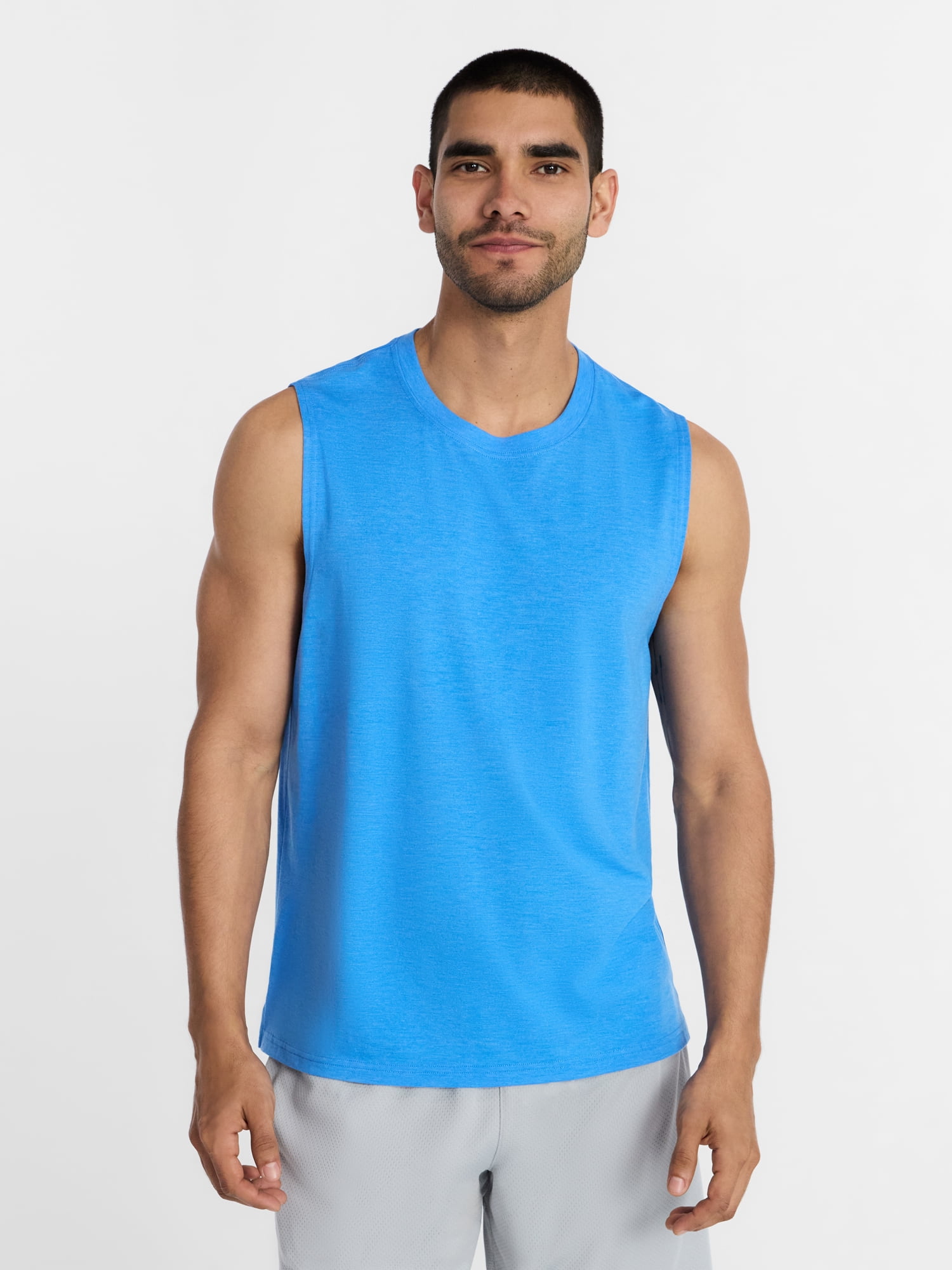 Athletic Works Men's and Men's Big & Tall Tri-Blend Muscle Tee, Sizes XS-4XLT