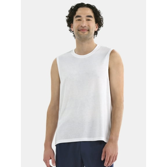 Athletic Works Men's & Big & Tall Tri-Blend Muscle Tee Shirt Tank Top, Sizes XS-4XLT