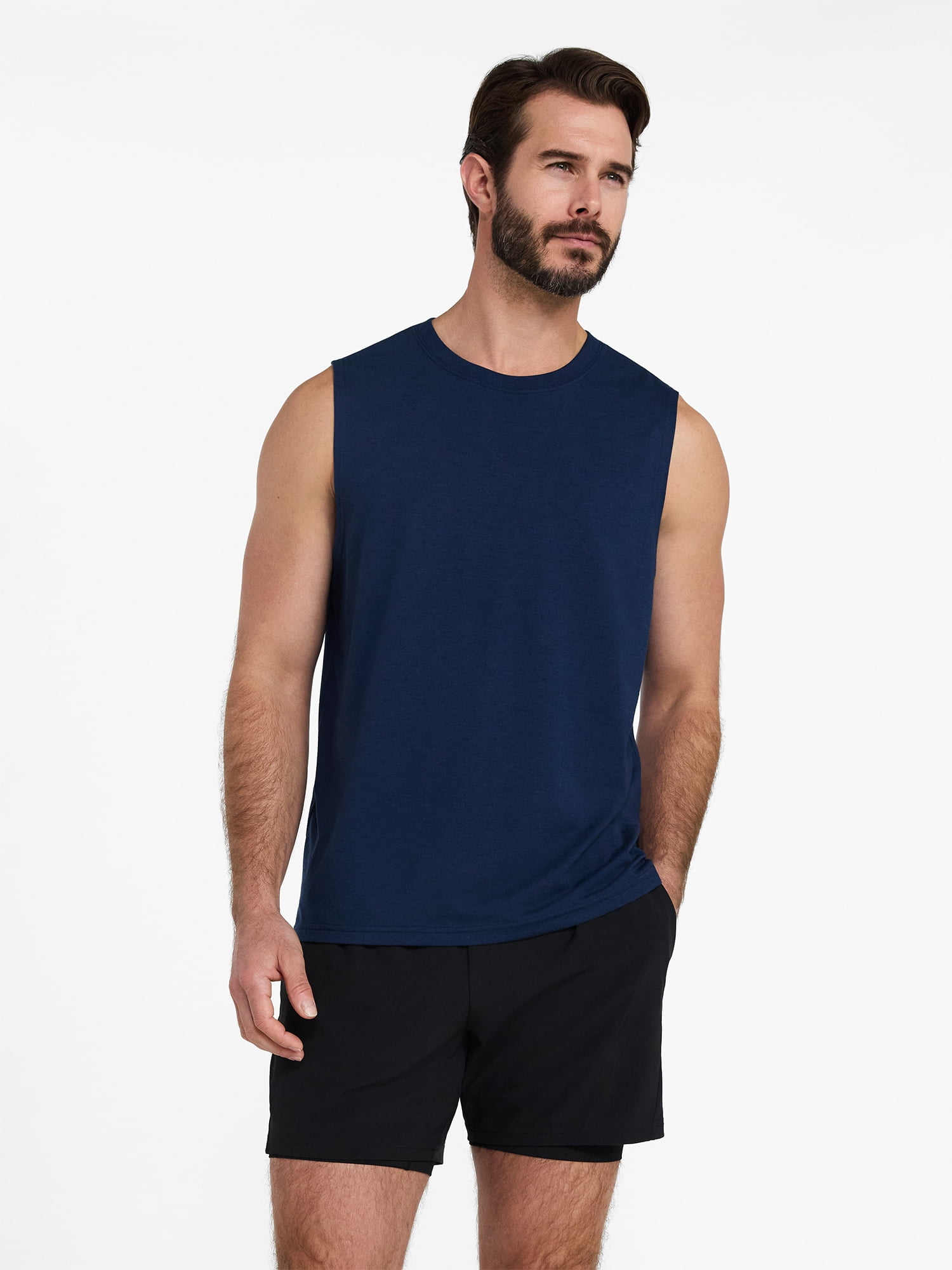 Athletic Works Men's and Men's Big & Tall Tri-Blend Muscle Tee, Sizes XS-4XLT