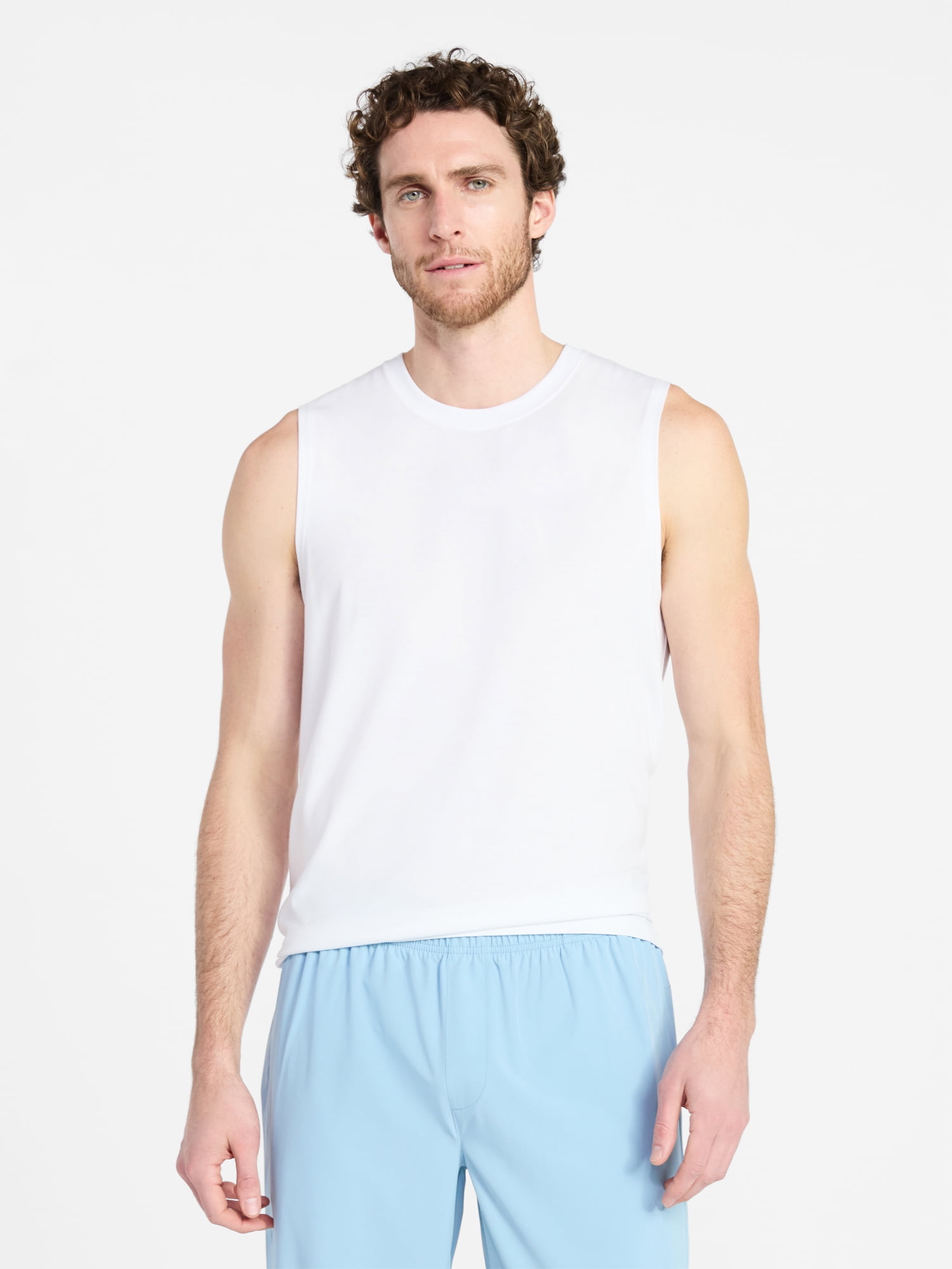 Athletic Works Men's and Men's Big & Tall Tri-Blend Muscle Tee, Sizes XS-4XLT