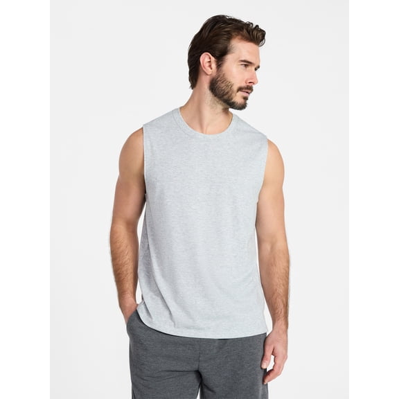 Athletic Works Men's & Big & Tall Tri-Blend Muscle Tee Shirt Tank Top, Sizes XS-4XLT
