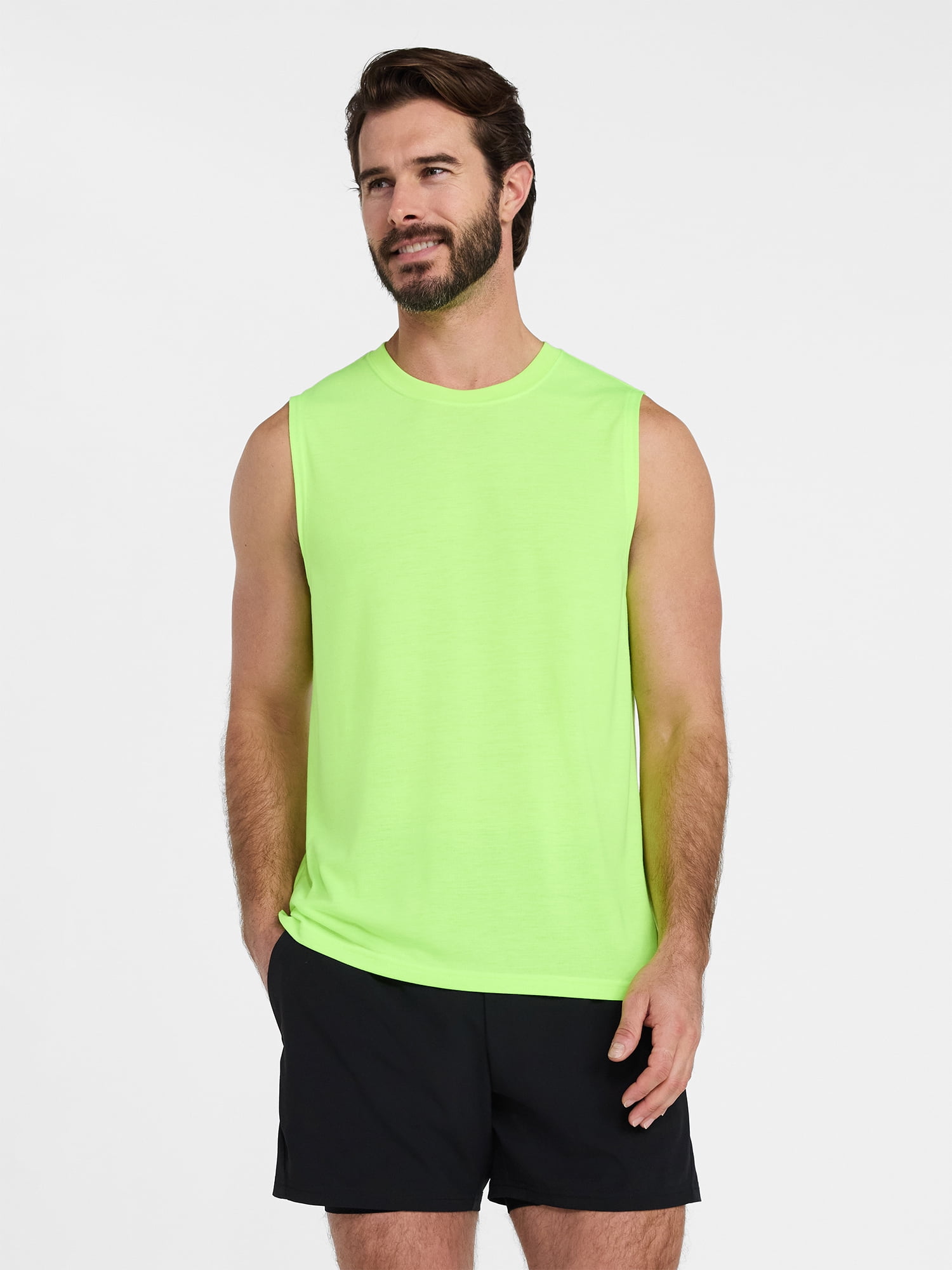 Athletic Works Men's and Men's Big & Tall Tri-Blend Muscle Tee, Sizes XS-4XLT