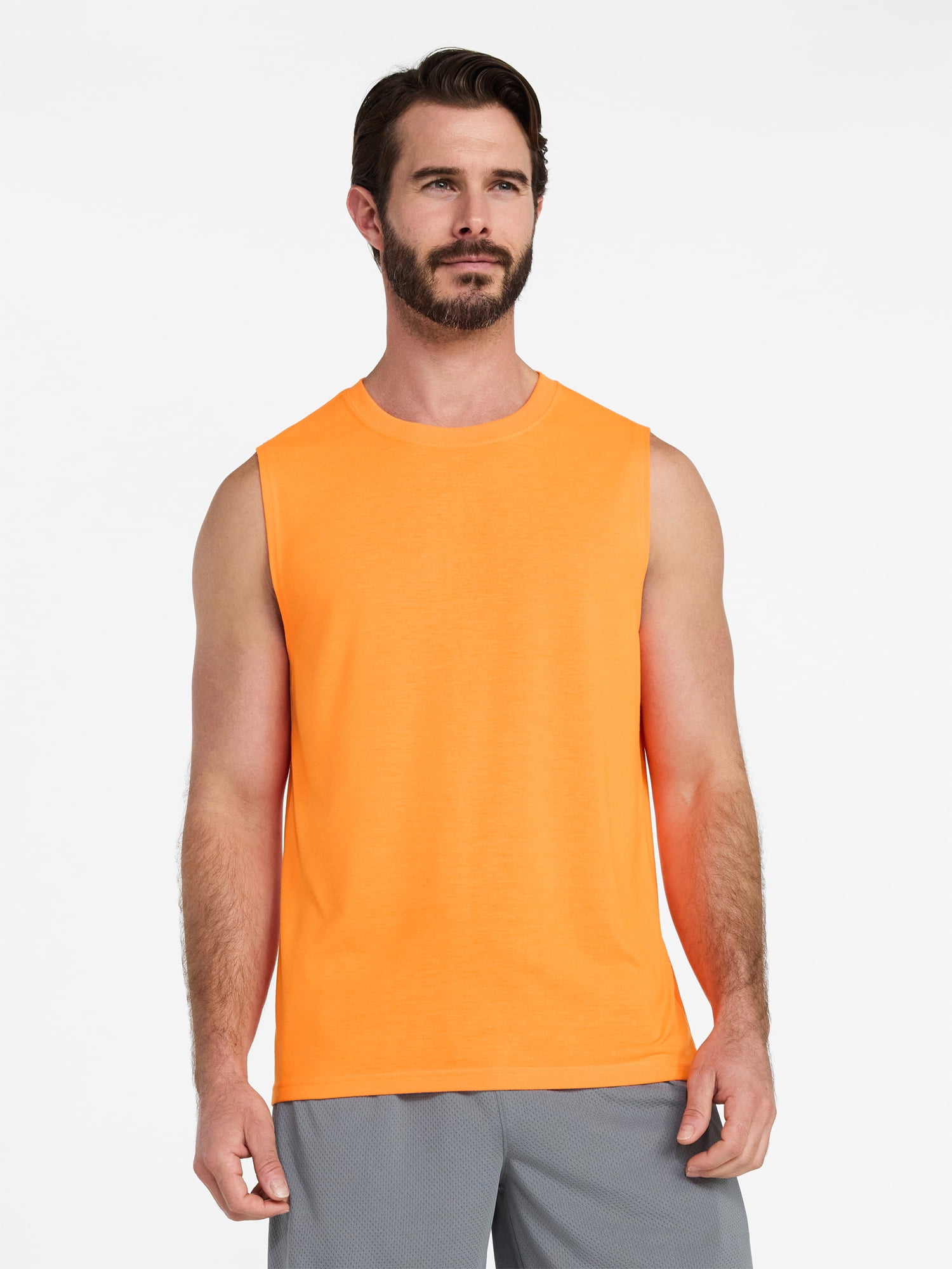 Athletic Works Men's and Men's Big & Tall Tri-Blend Muscle Tee, Sizes ...