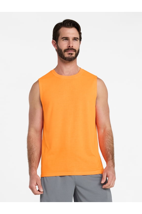 Men's & Big & Tall Tri-Blend Muscle Tee Shirt Tank Top, Sizes XS-4XLT