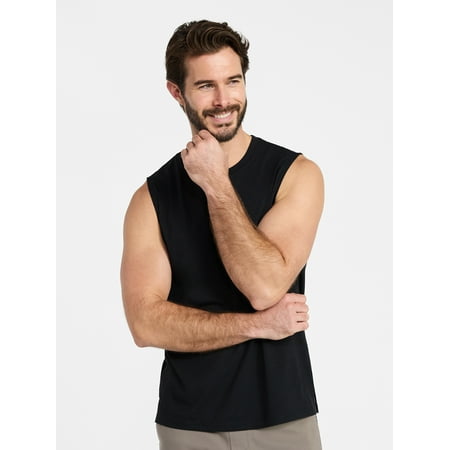 Athletic Works Men's and Big and Tall Men's Tri Blend Muscle Tee, Sizes XS-4XLT