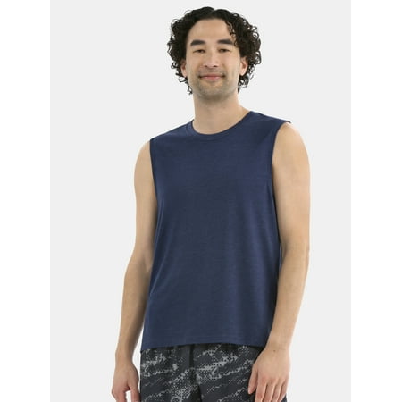 Athletic Works Men's and Men's Big & Tall Tri-Blend Muscle Tee, Sizes XS-4XLT