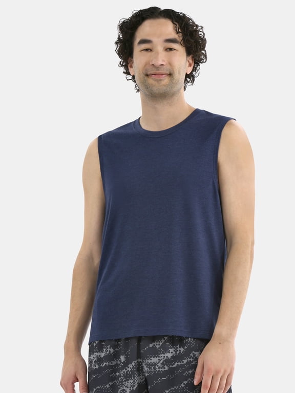 Men's and Big and Tall Men's Tri Blend Muscle Tee, Sizes XS-4XLT