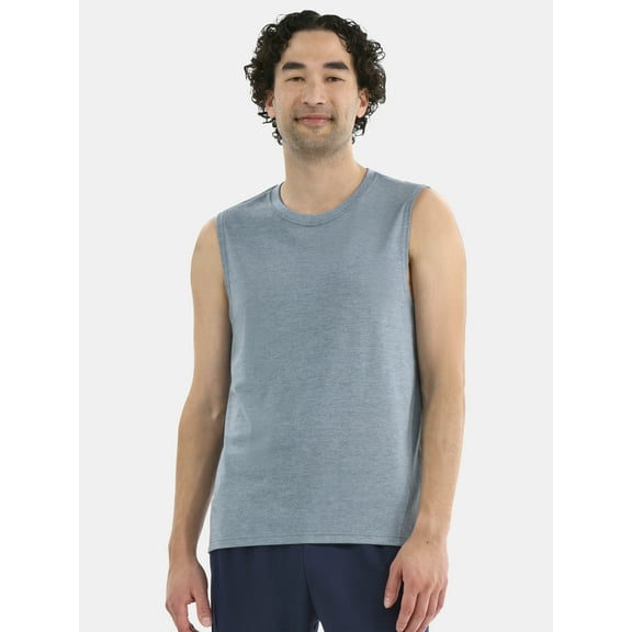 Athletic Works Men's & Big & Tall Tri-Blend Muscle Tee Shirt Tank Top, Sizes XS-4XLT
