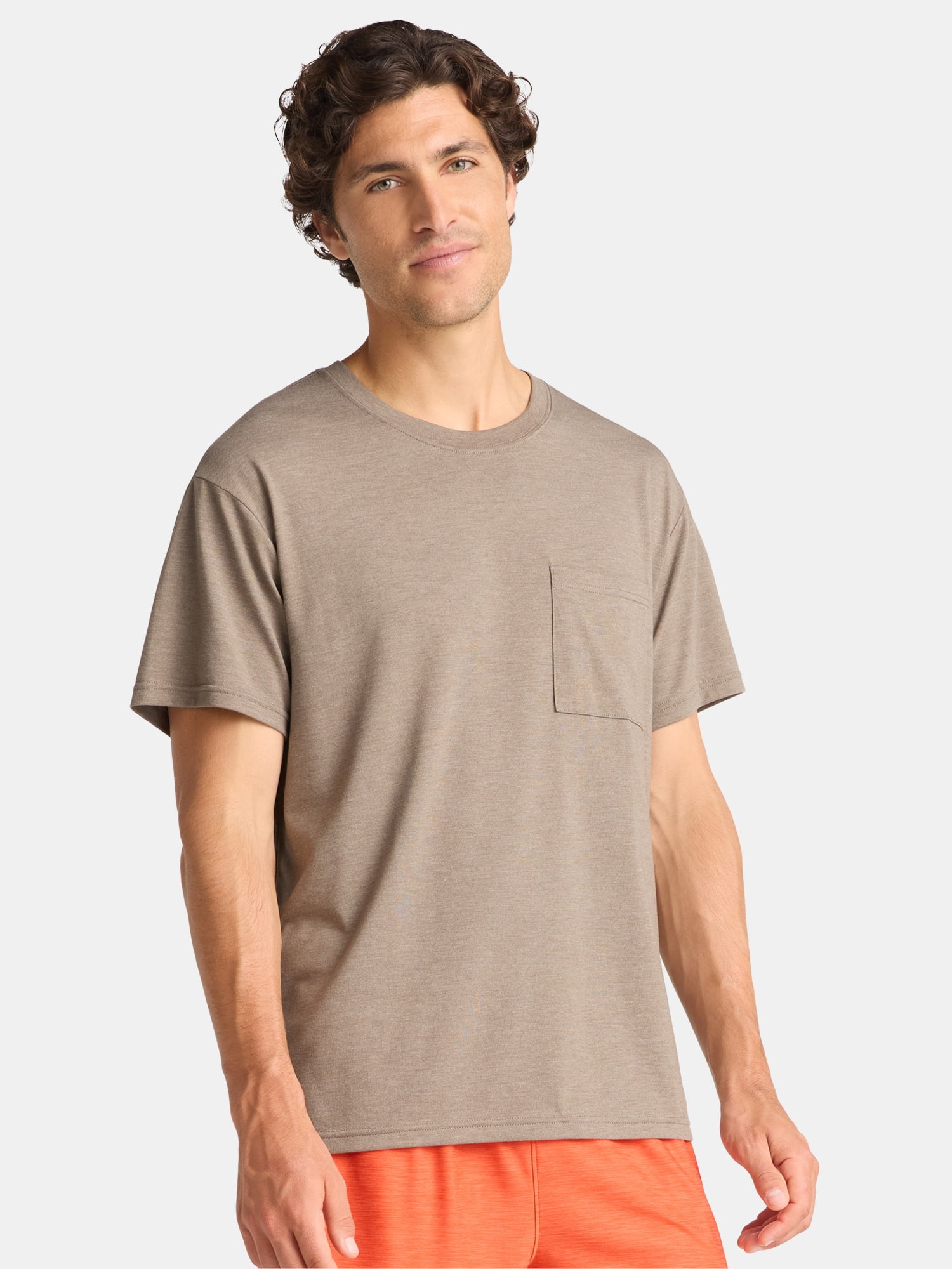 Athletic Works Men’s Tri-Blend Pocket Tee, Sizes XS-4XL