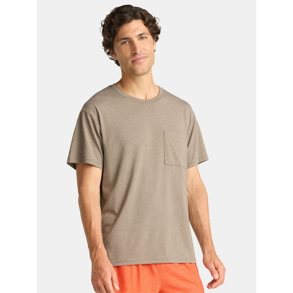Athletic Works Men’s Tri-Blend Pocket Tee, Sizes XS-4XL