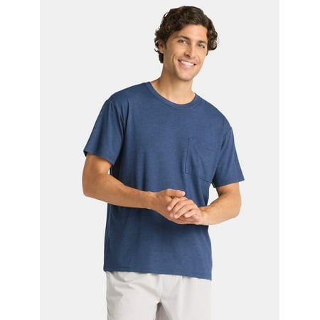 Athletic Works Men’s Tri-Blend Pocket Tee, Sizes XS-4XL