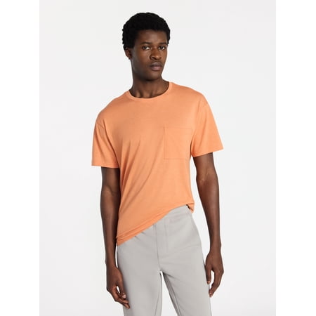 Athletic Works Men's Tri-Blend Pocket Tee Shirt, Sizes XS-4XLT