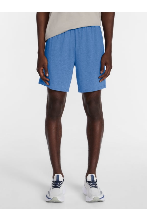 Men's and Big Men's Tri-Blend Active Shorts, 7" Inseam, Sizes XS-5XL