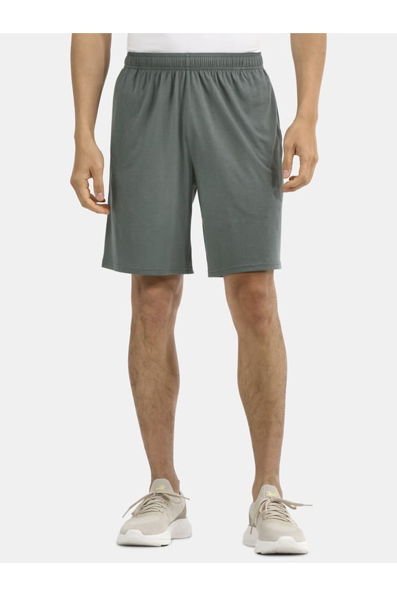 Men's and Big Men's Tri-Blend Active Shorts, 7" Inseam, Sizes XS-5XL