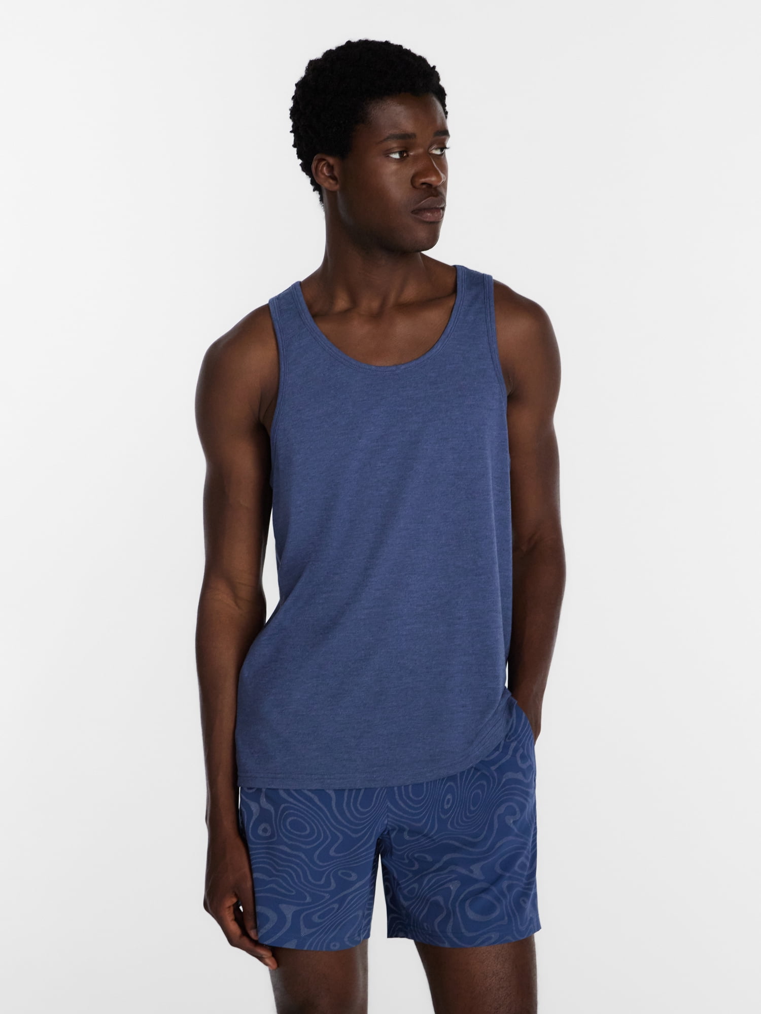 Athletic Works Men's and Men's Big & Tall Tri-Blend Tank Top, Sizes XS-4XLT