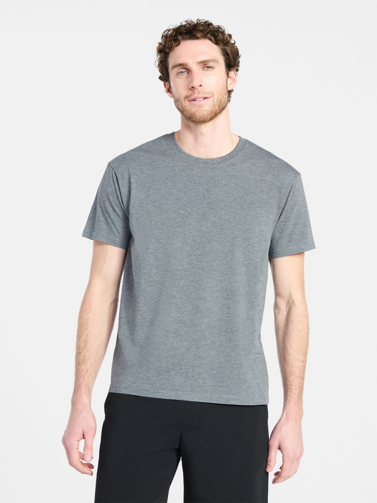 Athletic Works Men's and Big & Tall Tri Blend Tee with Short Sleeves, Sizes XS-4XLT