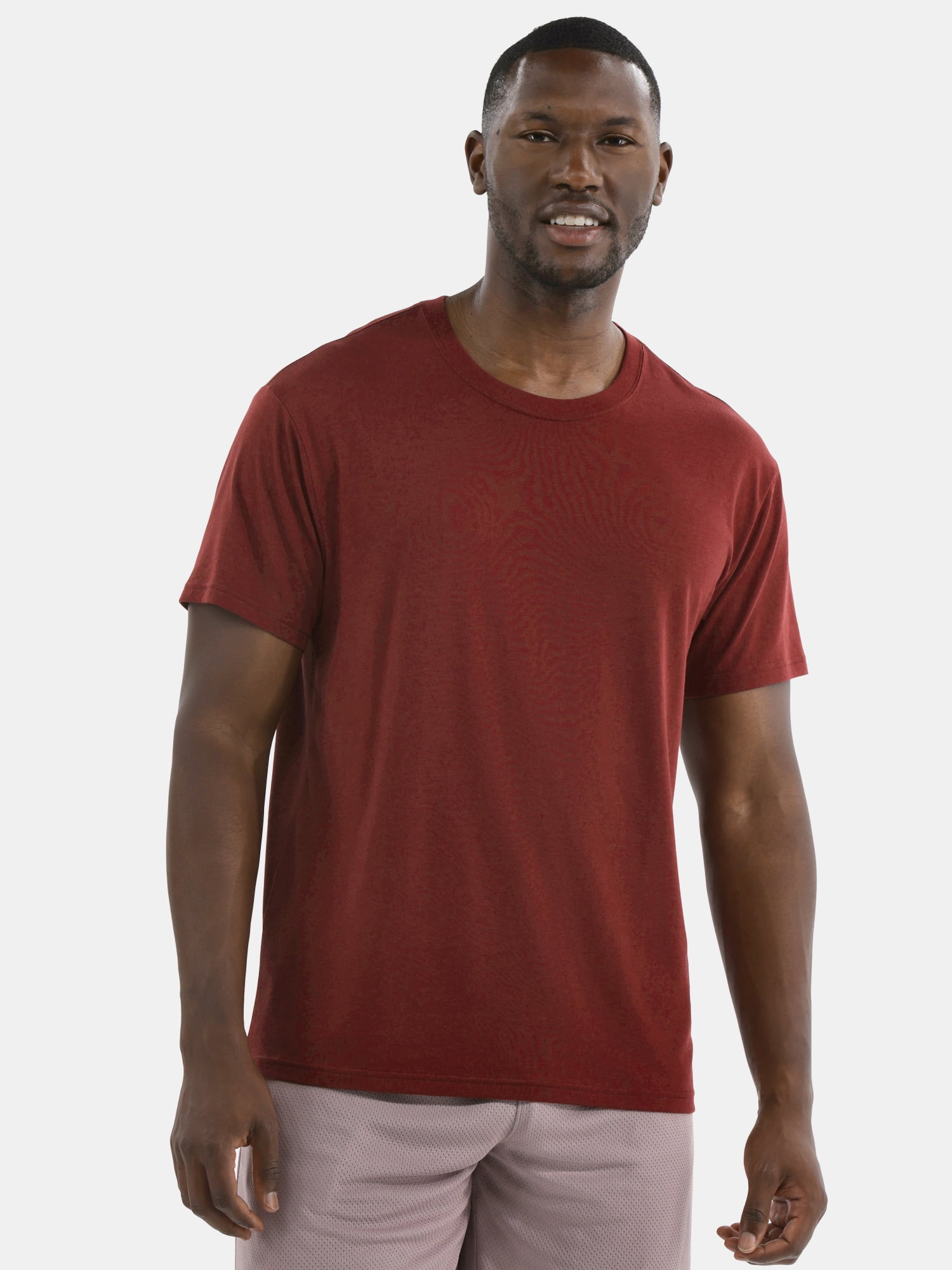 Athletic Works Men's Solid Tri Blend Tee with Short Sleeves, Sizes XS-4XLT