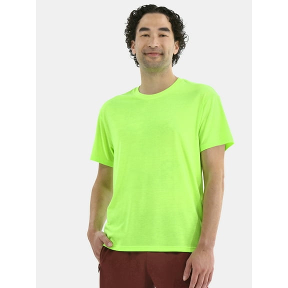 Athletic Works Men's Solid Tri Blend Tee with Short Sleeves, Sizes XS-4XLT