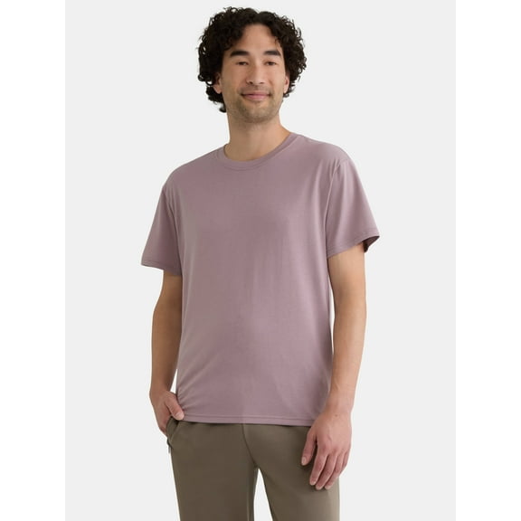 Athletic Works Men's Solid Tri Blend Tee with Short Sleeves, Sizes XS-4XLT