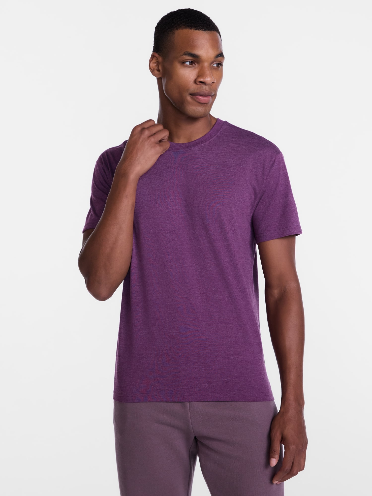 Athletic Works' Men's and Big Men's Tri Blend Tee with Short Sleeves, Sizes S-4XLT