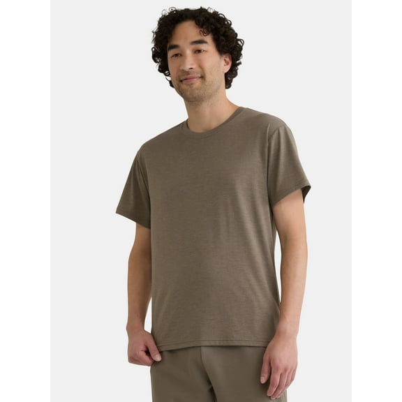 Athletic Works Men's Solid Tri Blend Tee with Short Sleeves, Sizes XS-4XLT