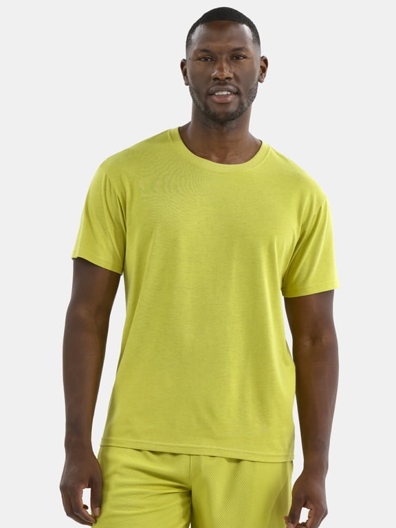 Men's Solid Tri Blend Tee with Short Sleeves, Sizes XS-4XLT