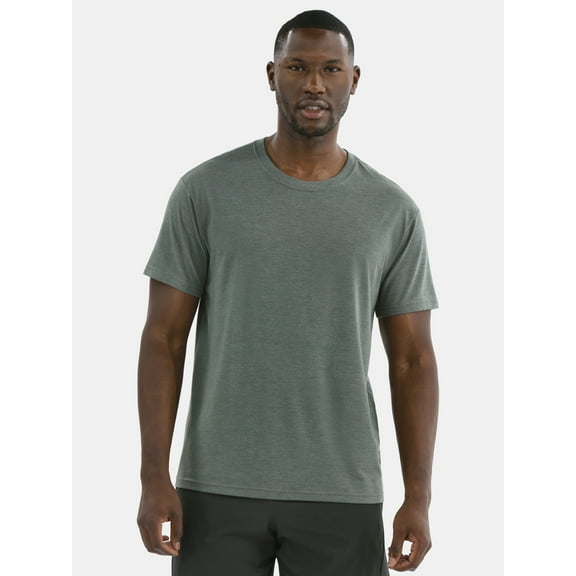 Athletic Works Men's Solid Tri Blend Tee with Short Sleeves, Sizes XS-4XLT
