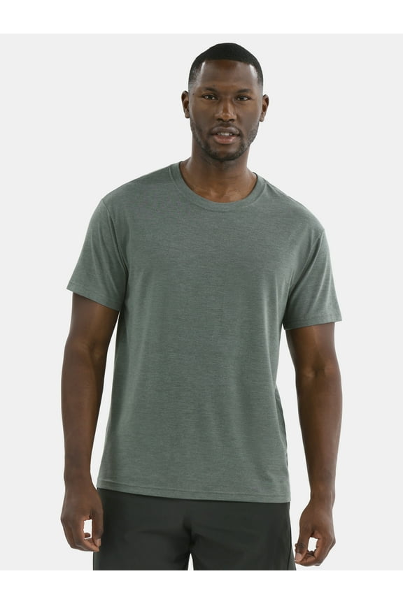 Men's Solid Tri Blend Tee with Short Sleeves, Sizes XS-4XLT