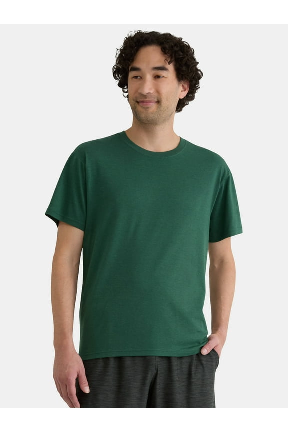 Men's Solid Tri Blend Tee with Short Sleeves, Sizes XS-4XLT