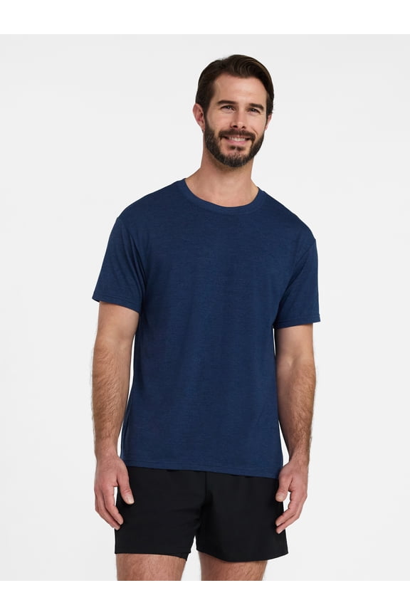 Men's and Big Men's Tri Blend Tee with Short Sleeves, Sizes S-4XL