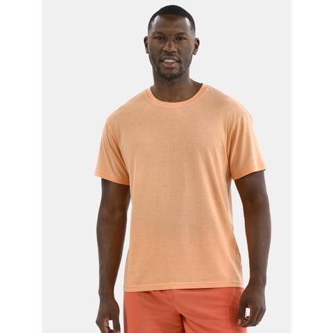 Athletic Works Men's Solid Tri Blend Tee with Short Sleeves, Sizes XS-4XLT