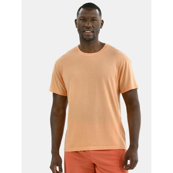 Athletic Works Men's Solid Tri Blend Tee with Short Sleeves, Sizes XS-4XLT