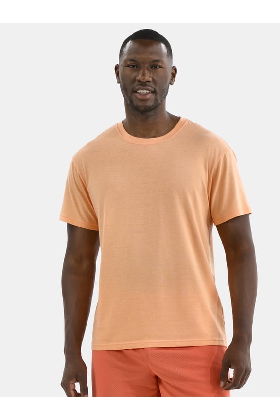 Men's Solid Tri Blend Tee with Short Sleeves, Sizes XS-4XLT
