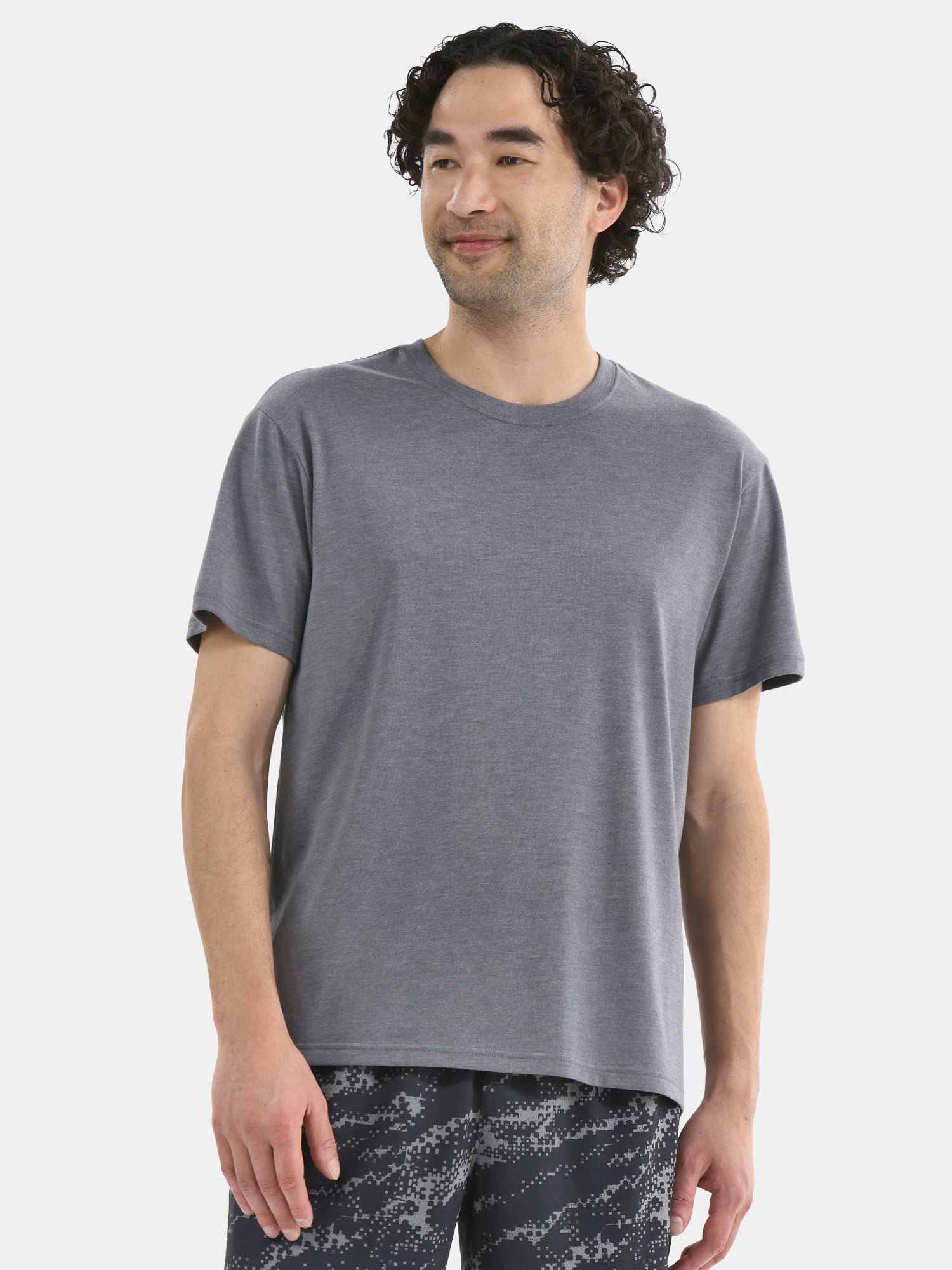 Athletic Works Men's Solid Tri Blend Tee with Short Sleeves, Sizes XS-4XLT