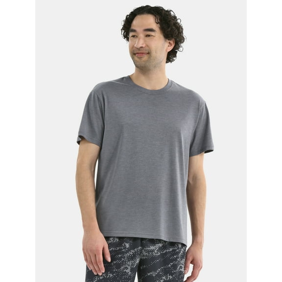 Athletic Works Men's Solid Tri Blend Tee with Short Sleeves, Sizes XS-4XLT