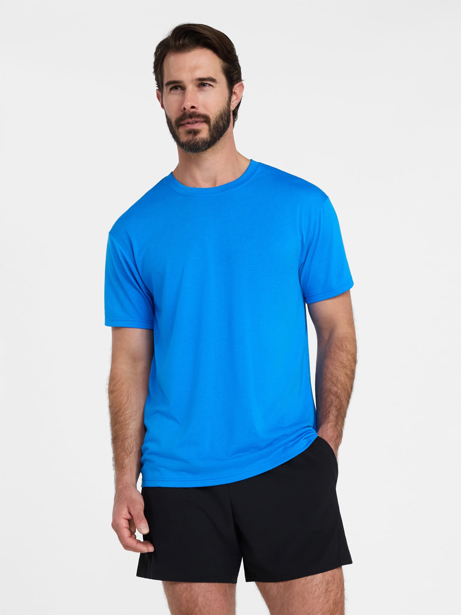 Athletic Works Men's and Big & Tall Tri Blend Tee with Short Sleeves, Sizes XS-4XLT