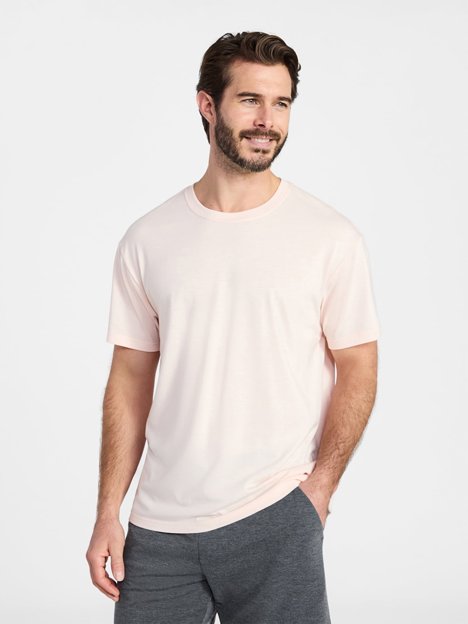 Athletic Works Men's and Big & Tall Tri Blend Tee with Short Sleeves, Sizes XS-4XLT