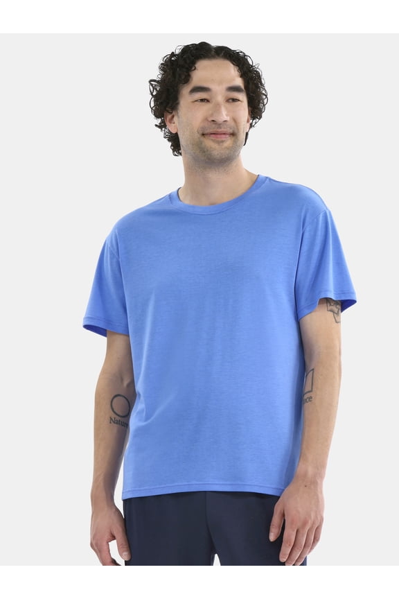 Men's Solid Tri Blend Tee with Short Sleeves, Sizes XS-4XLT