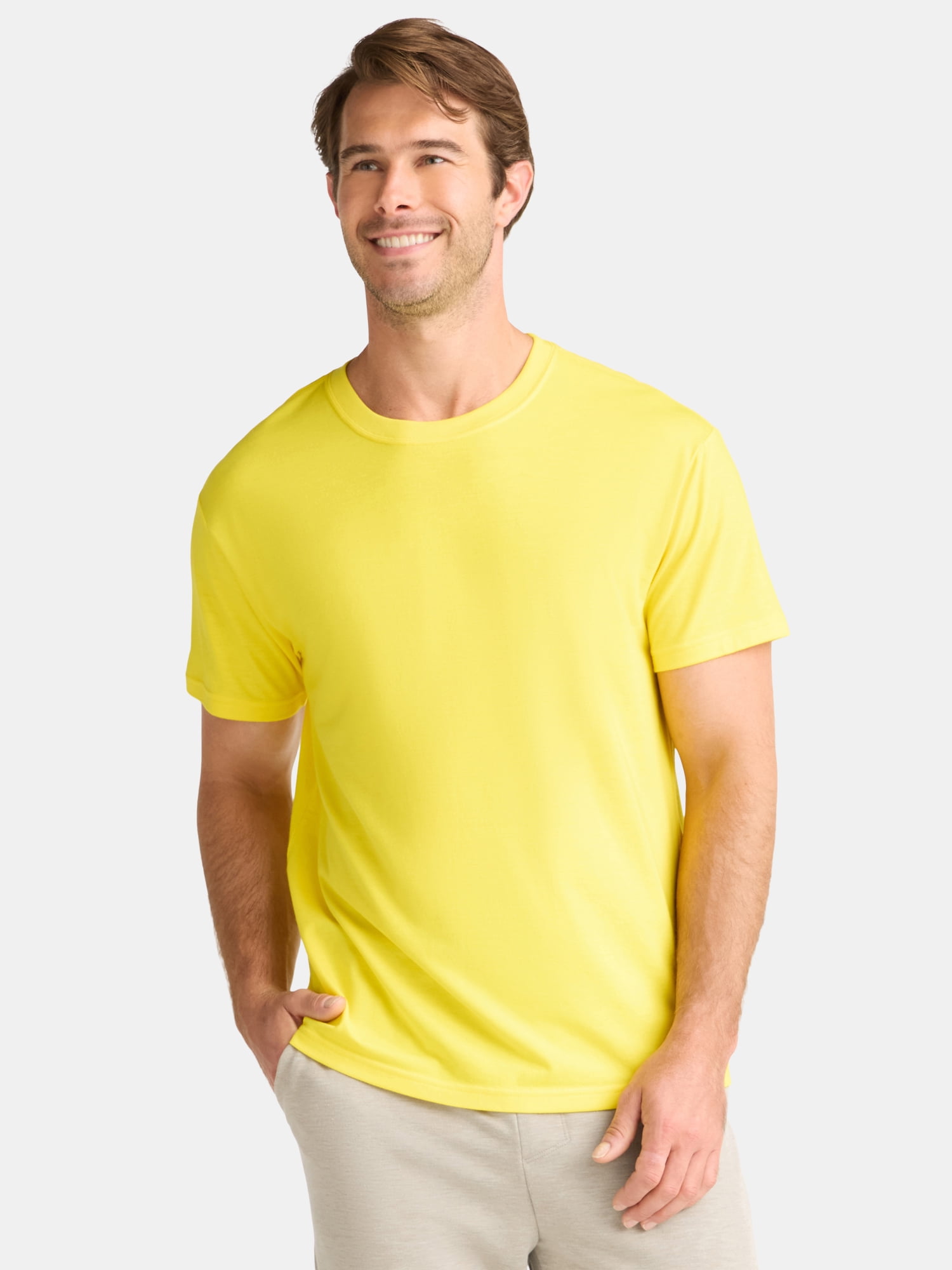 Athletic Works' Men's and Big Men's Tri Blend Tee with Short Sleeves, Sizes S-4XLT