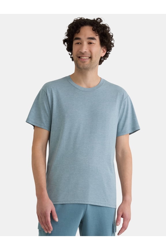 Men's Solid Tri Blend Tee with Short Sleeves, Sizes XS-4XLT