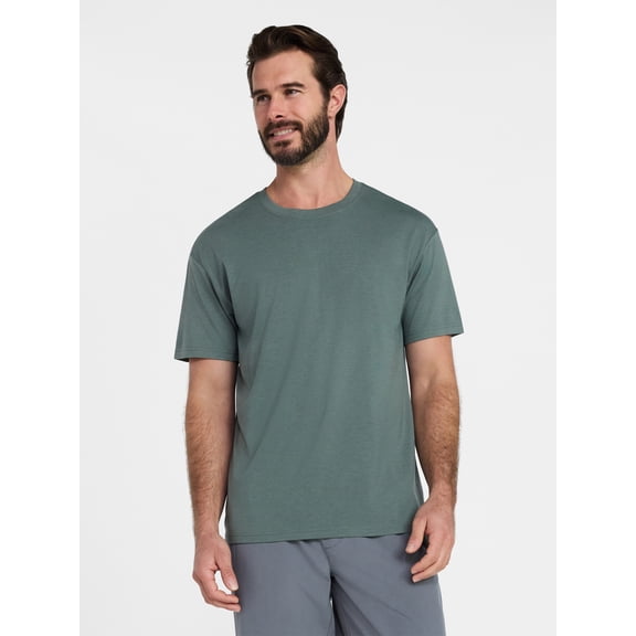 Athletic Works Men's and Big & Tall Tri Blend Tee with Short Sleeves, Sizes XS-4XLT