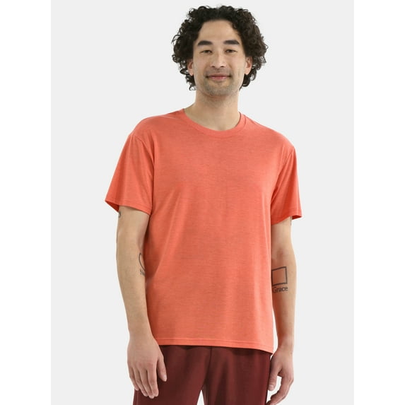 Athletic Works Men's Solid Tri Blend Tee with Short Sleeves, Sizes XS-4XLT