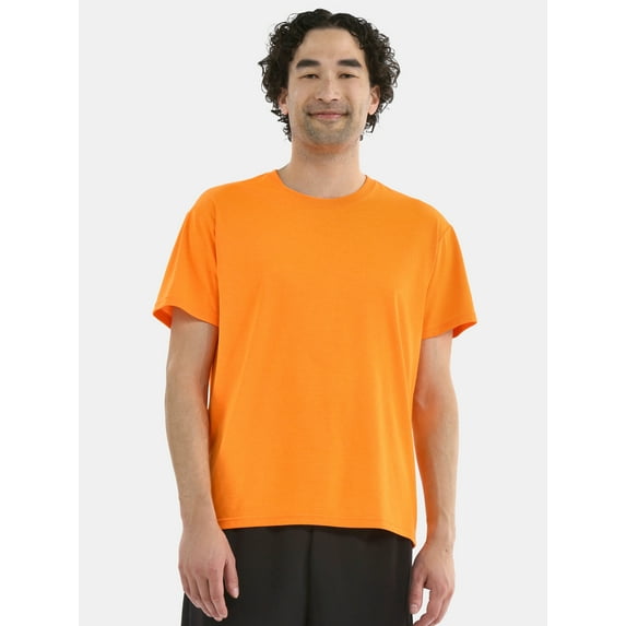 Athletic Works Men's Solid Tri Blend Tee with Short Sleeves, Sizes XS-4XLT