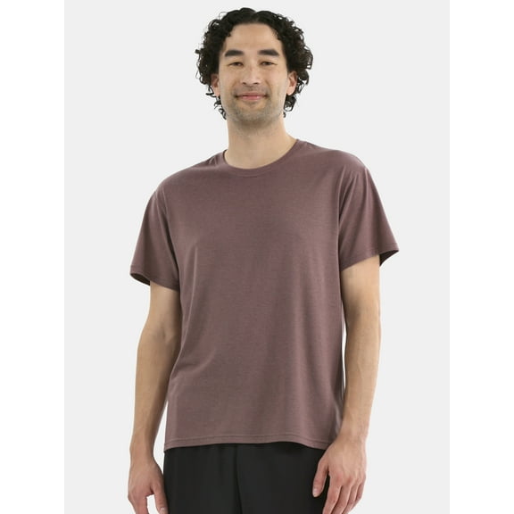 Athletic Works Men's Solid Tri Blend Tee with Short Sleeves, Sizes XS-4XLT