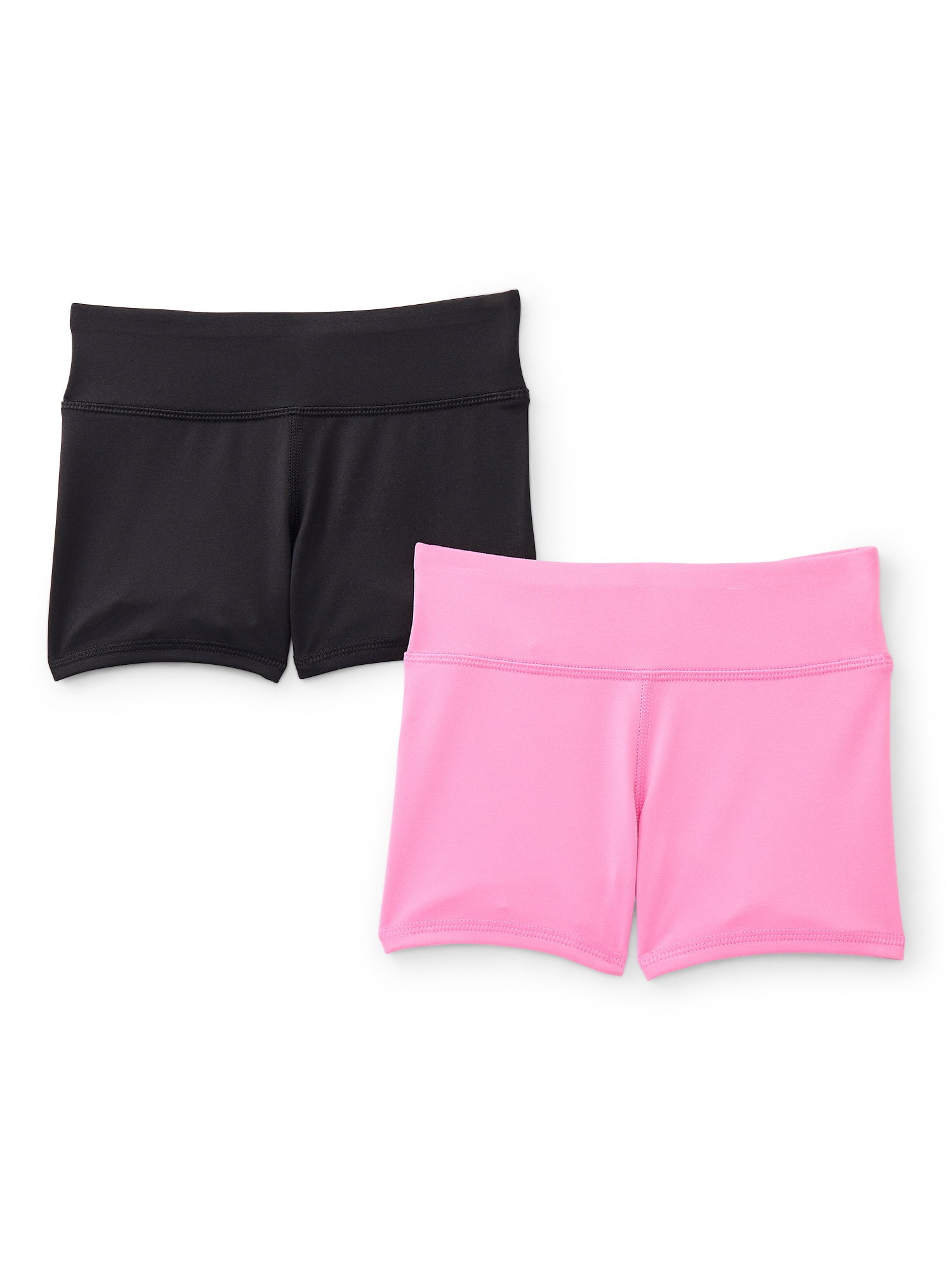 Athletic Works Girls Active Tumble Shorts, 2-Pack, Sizes 4-18 & Plus
